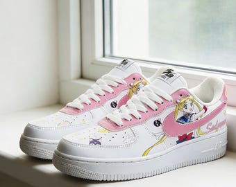 Sneakers anime personalizzate, scarpe Sailor Moon dipinte a mano, regalo di compleanno per fan, cosplay