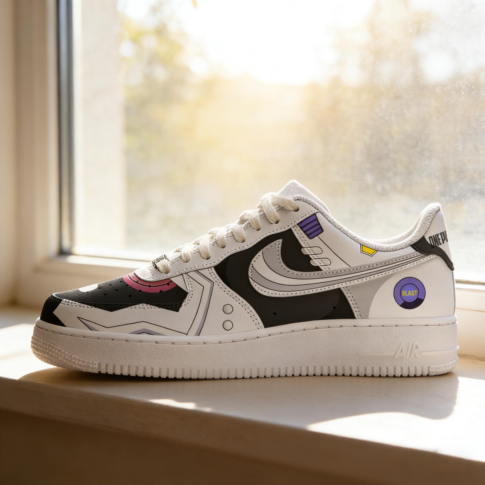 Garou One Punch Man Black & White Anime Sneakers sz 43 or US 11 ONE PUNCH MAN x NIKE DUNK LOW SAITAMA COLORWAY Knock Knock  main image 4