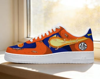 Tênis personalizados, pintados à mão com o desenho do Son Goku, presente de aniversário para fãs, calçado para cosplay.