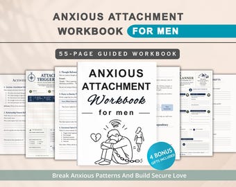 Ängstliche Befestigung Workbook für Männer | Beziehungsangst, Überdenken, Verlassenheits- & Emotionaler Sicherheits-Leitfaden
