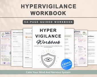 Hypervigilanz-Arbeitsbuch: Auslöser erkennen, Sicherheit aufbauen, Ruhe ausmachen, Ausgeglichenheit (digitaler Download)
