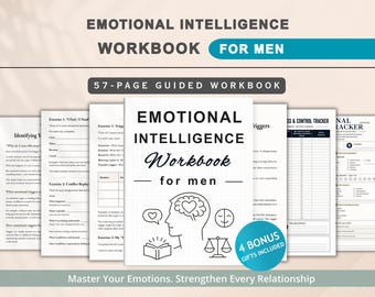 Emotionale Intelligenz Arbeitsbuch für Männer | Kommunikation, Selbstbewusstsein, Emotionsmanagement (Printable)