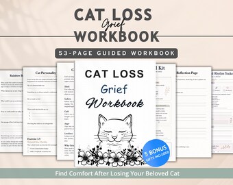 Katzen Verlust Trauer Arbeitsbuch | Bewältigung, Schuld, Heilung (Digitaler Download)