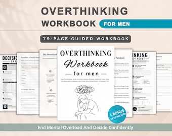 Overthinking Arbeitsbuch für Männer: Analysierende Lähmung stoppen, Selbstvertrauen aufbauen (digitaler Download)