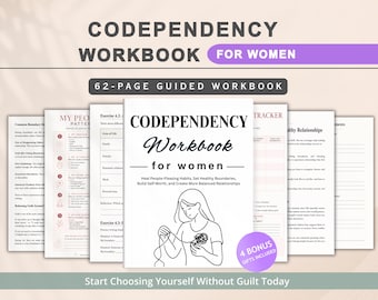 Co-Abhängigkeits-Arbeitsbuch für Frauen | Heilen Sie Menschen-Erfreulich, setzen Sie Grenzen, bauen Sie Selbstwertgefühl auf (PDF Download)
