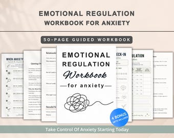 Arbeitsbuch zur Emotionsregulierung bei Angst | Überdenken, Überwältigen von Emotionen und Stress | Ruhe aufbauen; Selbsterkenntnis, emotionales Gleichgewicht