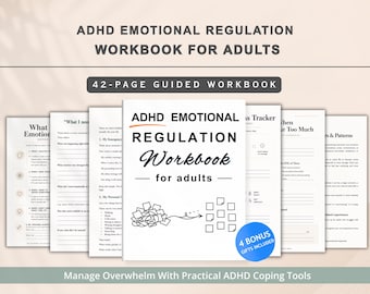 ADHD Emotionsregulierung Arbeitsbuch für Erwachsene | Bewältigungsfähigkeiten bei Überwältigung (Digitaler Download)