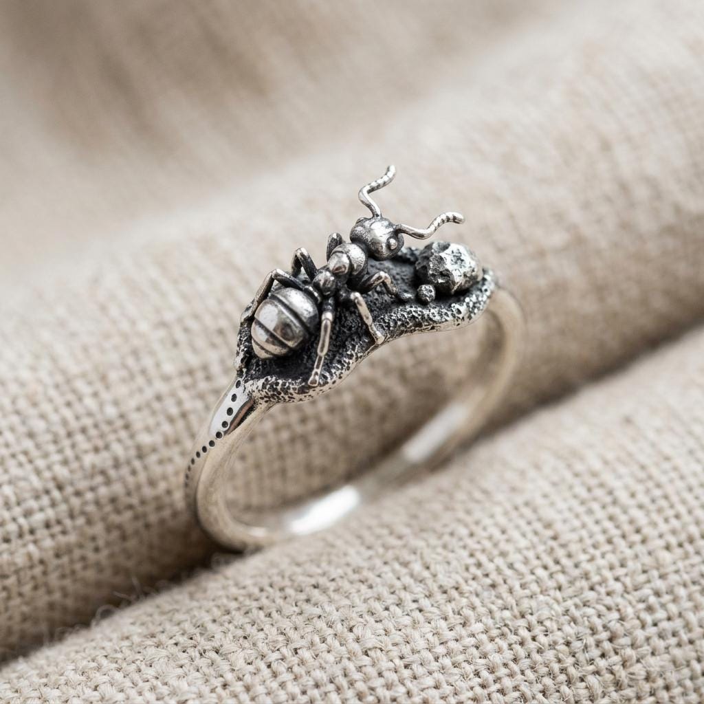 Silver Ant Ring - Etsy