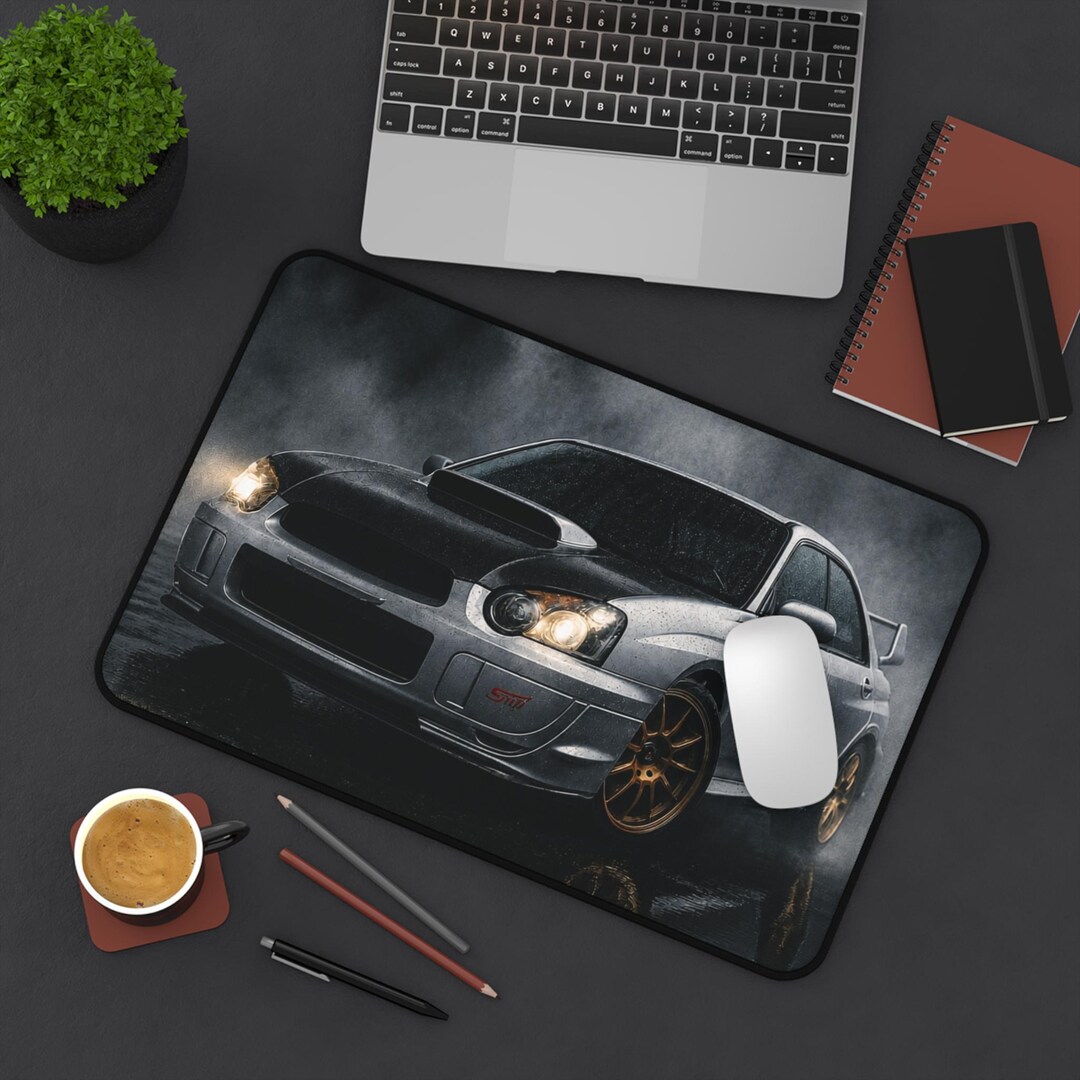 Subaru WRX STI Desk Mat, JDM Desk Pad, Gaming Mouse Pad, Rally Car Desk ...