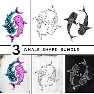 Requin-baleine Yin Yang PNG | Design de t-shirt Océan (Téléchargement numérique)