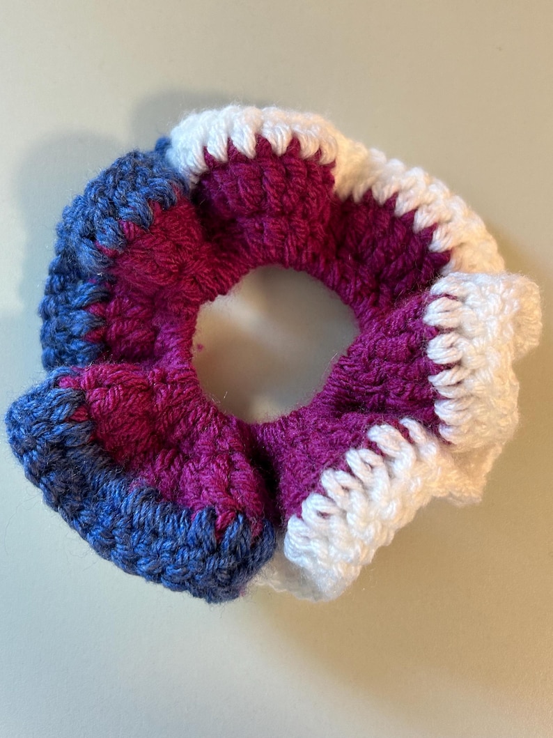 Handmade Crochet Multicoloured Scrunchies - Etsy UK