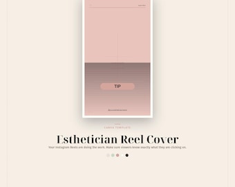 Esthetician Reel Cover Canva, 12 Instagram Reel Covers, Beauty Reels Cover Pack, Editable Templates