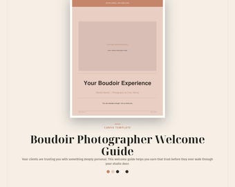 Boudoir Photographer Welcome Guide Canva Template, 20 Pages, Body-Positive Language, Pricing Guide