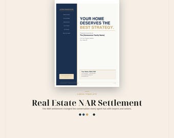 Real Estate Canva Templates NAR Settlement 2025 2026, Realtor Marketing Bundle, Listing Presentation + Buyer Seller Guide