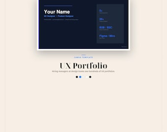 UX Portfolio Template Canva, Case Study Bundle, Case Study Deck + Portfolio PDF + UX Resume + LinkedIn Banner, 40 Pages