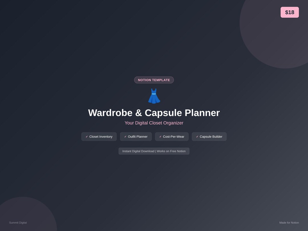 Notion Wardrobe Planner Template, Capsule Wardrobe Builder, Digital ...