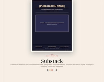 Substack Template Canva, Creator Brand Kit, Header + Post Covers + New Issue Announcement + Media Kit, 20 Assets