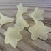 Lucite Flower Beads - Yellow Matte Frosted Large Trumpet Lily 22x22mm