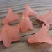 6 Lucite Flower Beads - Pink Matte Frosted Large Trumpet Lily 22x22mm
