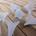 Lucite Flower Beads - Pale Blue Matte Frosted Large Trumpet Lily 22x22mm