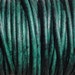 1mm Distressed Turquoise Green Leather Cord Natural Dye - 1.0mm - 2 Yard Increments