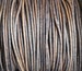 2mm Grey Distressed Leather Cord Round Natural Dye - Leather Cord by the Yard 