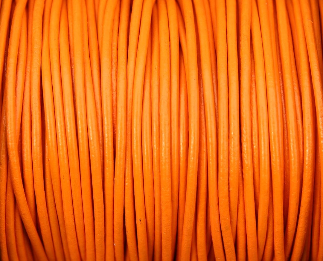 6mm Round Genuine Leather Cord for Jewelry Making 1.1 Yard 
