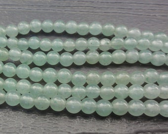 4mm Green Aventurine Beads -  4mm Round Smooth - 16 inch Full Strand - Natural Stone