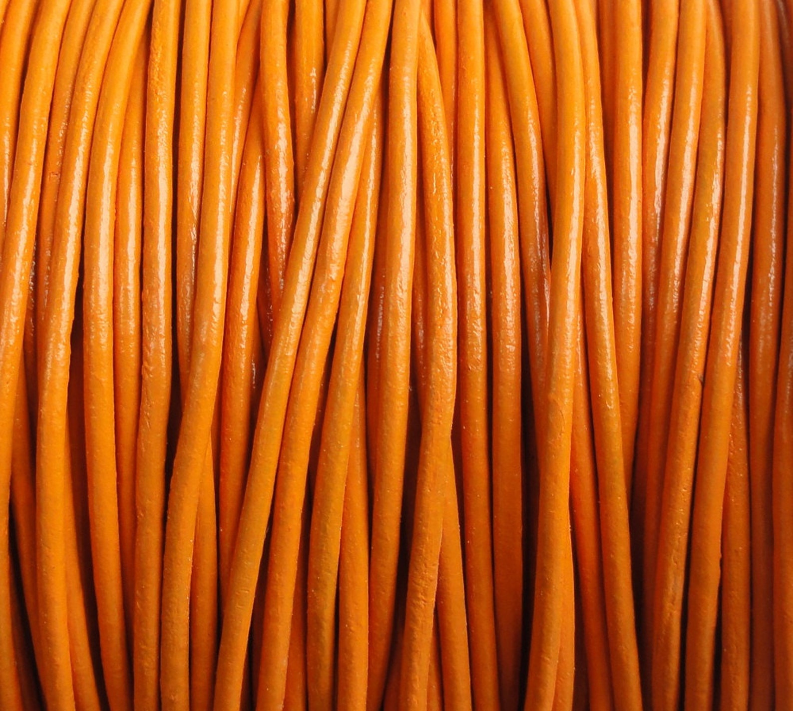 1.5mm Orange Leather Round Cord 10 Yard Increments | Etsy