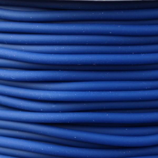 2mm Blue Rubber Cord Solid Round Synthetic Rubber 5 Yard Increments