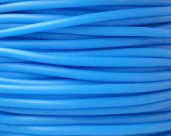 2mm Turquoise Blue Rubber Cord Solid Round Synthetic Rubber 5 Yard Increments