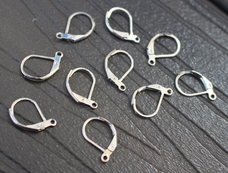 100 Gold Plated Hinged Leverback Earring Jewelry Findings with Loop /& Lever Back