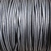 1.5mm Metallic Grey Leather Cord - Round - Metallic Silver - 2 Yard Increments