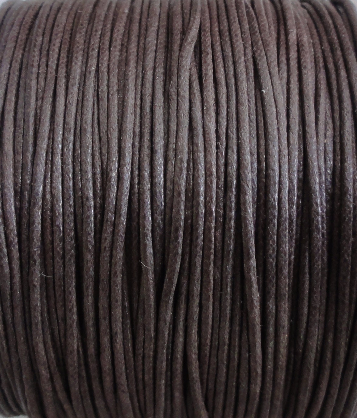 0.5mm Dark Brown Waxed Cotton Cord - String - 10 Yard Increments