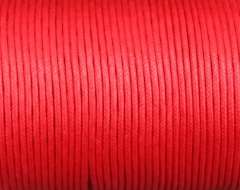 2mm Red Waxed Cotton Cord - 5 Yard Increments