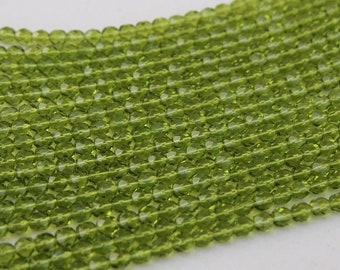 6mm Beads Olivine Green Faceted Firepolished Czech Glass Round Olive - Full Strand - Approx 66 Beads