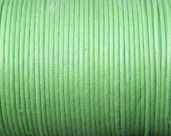 2mm Green Waxed Cotton Cord - 5 Yard Increments