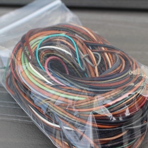 7oz Leather Cord Grab Bag - Approx 70-80 Yards  - Destash Lot