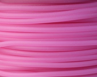 2mm Pink Rubber Cord Solid Round Synthetic Rubber 5 Yard Increments