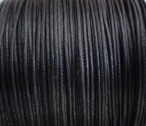 1mm White Waxed Cotton Cord 10 Yard Increments