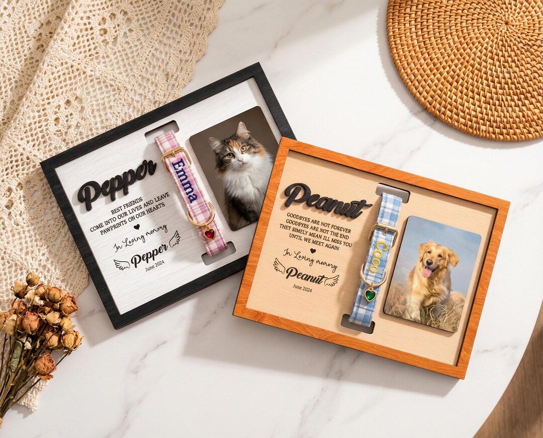 Personalized Memorial Dog Photo Frame, Custom Pet Remembrance Sign, Dog ...