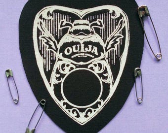 Parches de Halloween de terror con diseño de escarabajo y planchette Ouija