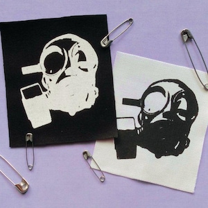 Gas Mask Cyber punk Patches (Black & White ver.)