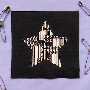 Barcodes Star Cyber punk Patches