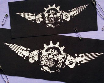 Industrial Skull Cyberpunk Patches