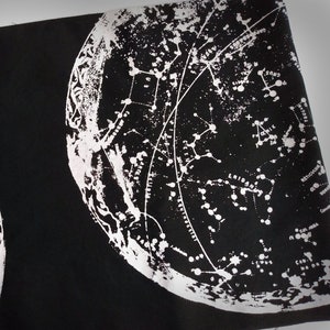 Original Sternbild Karte im Siebdruckverfahren Gothic Celestial Stoff