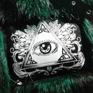 Illuminati Eye of Providence Goth Punk Handmade Sew-on Fabric Patches