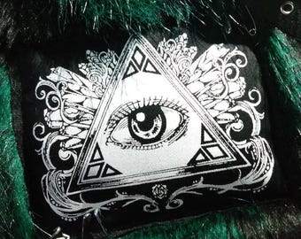 Illuminati Auge der Vorsehung Goth Punk Handgefertigte Aufnäher