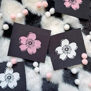 Apliques pequenos para costurar com flores de cerejeira Sakura