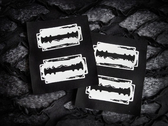 Syringe Screen print Sew-on Patch Fetish Goth Punk